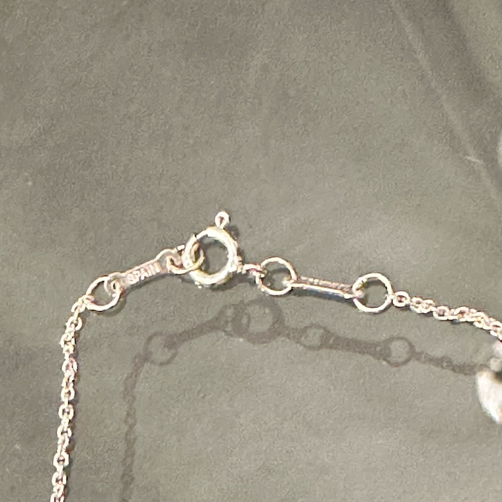 Authentic Tiffany & Co. Silver Open Teardrop Necklace - Picture 4 of 16